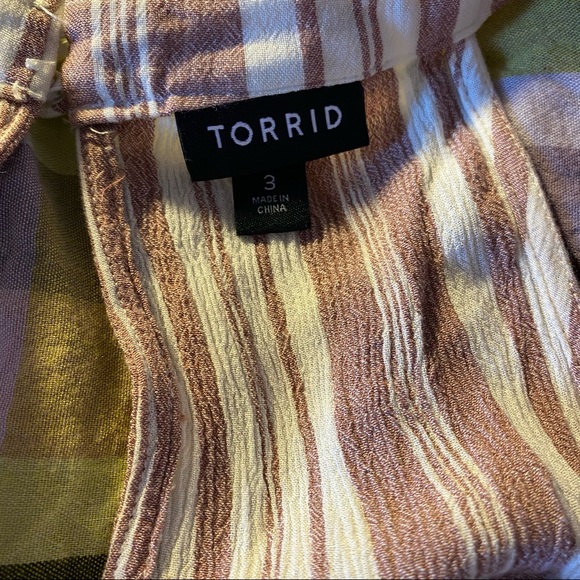✨torrid mauve stripe goddess high neck tank top✨ - Picture 5 of 6